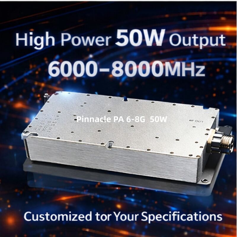 RF Power Amplifier Module with 50 Watt Covering 6 to 8GMHz for Signal Jamming Communication and Measurement